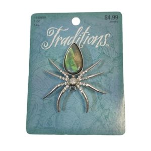 FREE WITH BUNDLE 🆕Traditions Spider Brooch Metal/shell